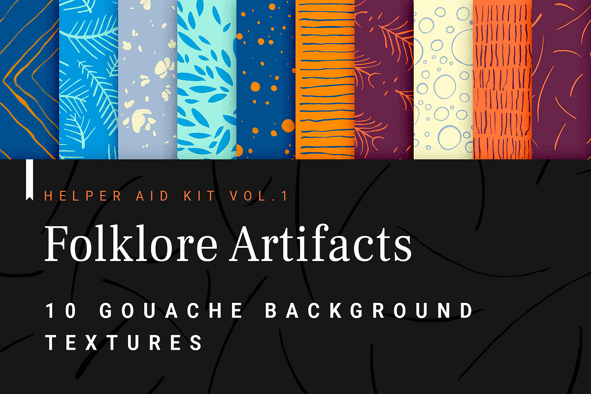 Folklore patterns & graphic resource in Textures - product preview 8