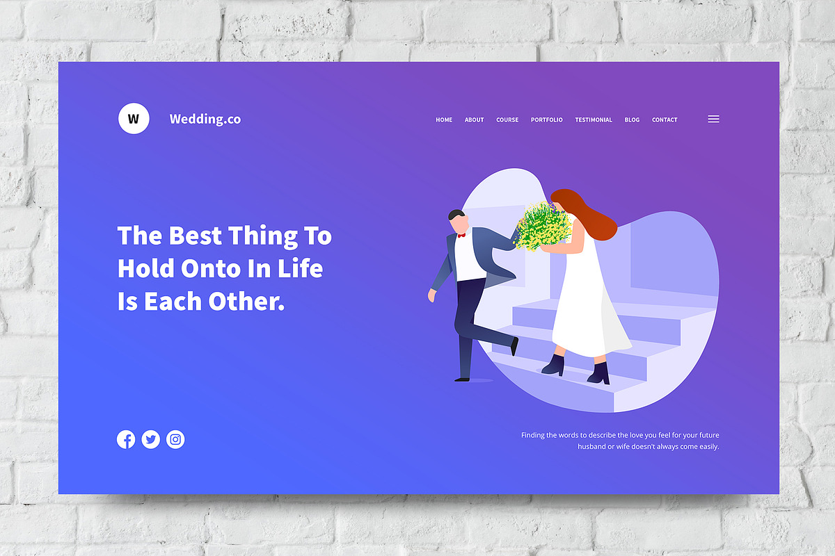 Wedding Web Header PSD and Vector in UI Kits and Libraries - product preview 8