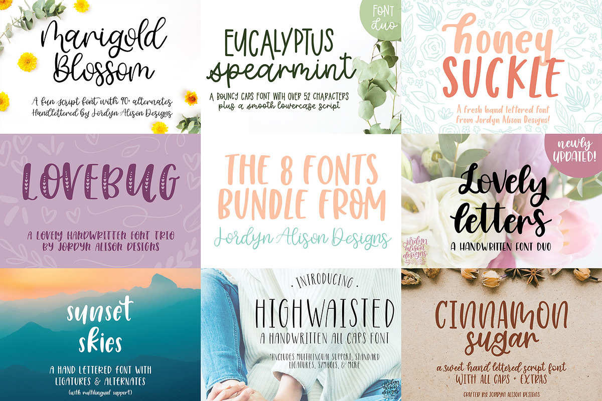 The 8 Fonts Bundle in Script Fonts - product preview 8