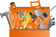 Vector Toolbox with hand tools