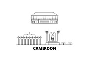 Cameroon line travel skyline set
