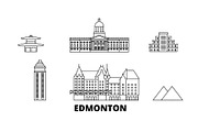 Canada, Edmonton line travel skyline