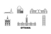 Canada, Ottawa line travel skyline