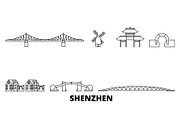 China, Shenzhen line travel skyline