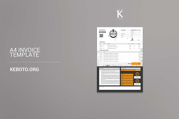 A4 Invoice Template