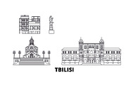Georgia, Tbilisi line travel skyline
