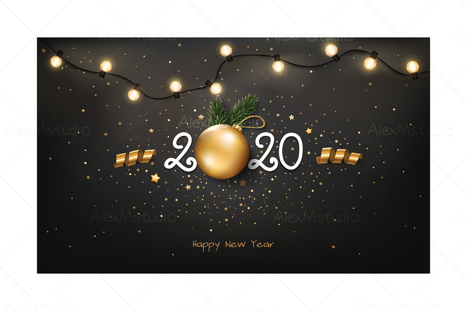 Happy New Year 2020 in Illustrations - product preview 8
