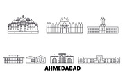 India, Ahmedabad line travel skyline