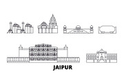 India, Jaipur line travel skyline