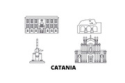 Italy, Catania line travel skyline