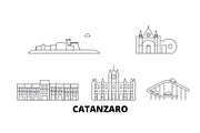 Italy, Catanzaro line travel skyline