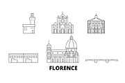Italy, Florence line travel skyline