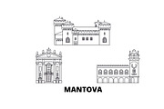 Italy, Mantova line travel skyline
