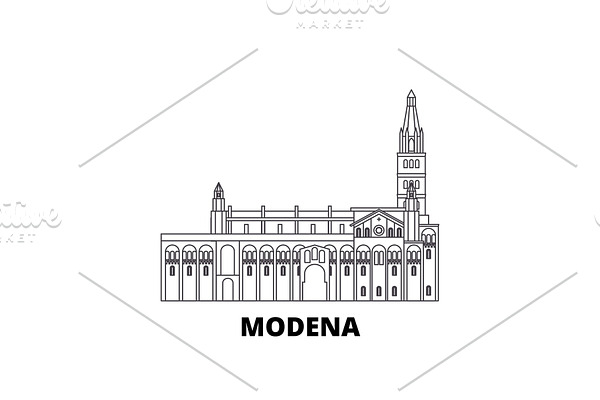 Italy, Modena line travel skyline