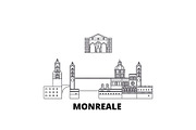 Italy, Monreale line travel skyline