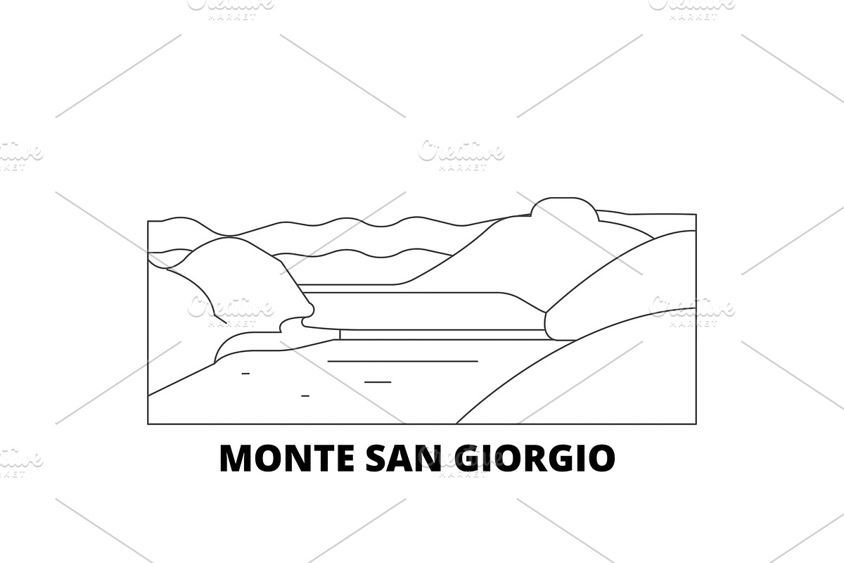 Italy, Monte San Giorgio line travel in Illustrations - product preview 8