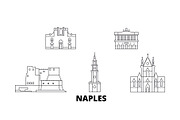 Italy, Naples line travel skyline