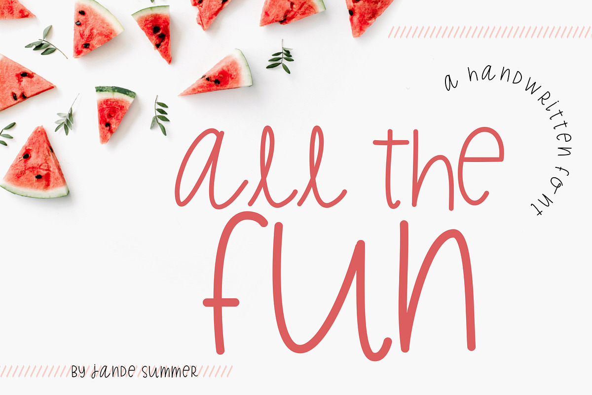 All the Fun | a Handwritten Font in Script Fonts - product preview 8