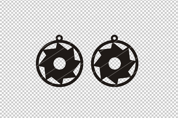 Saw blade earrings,saw blade svg in Objects - product preview 1