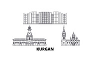 Russia, Kurgan line travel skyline