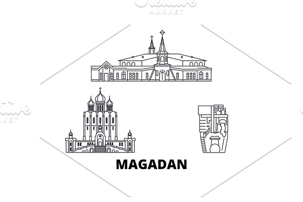 Russia, Magadan line travel skyline
