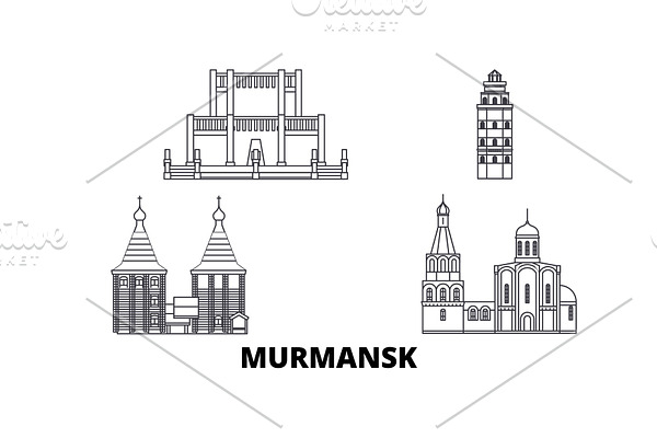 Russia, Murmansk line travel skyline