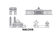 Russia, Nalchik line travel skyline