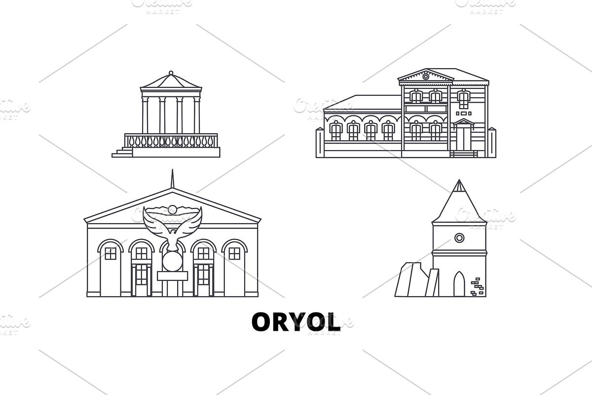 Russia, Oryol line travel skyline in Illustrations - product preview 8