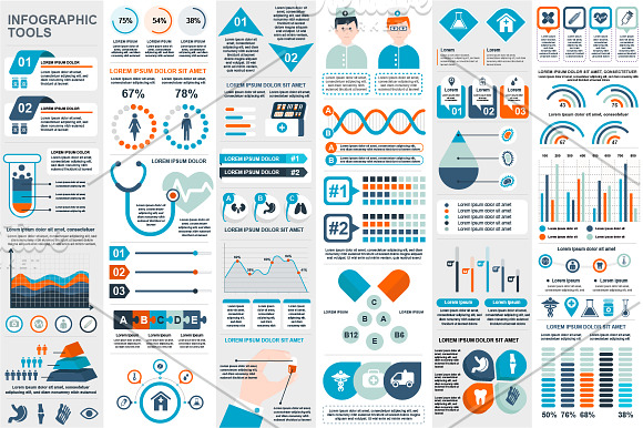 Infographic Elements Mega Bundle in Presentation Templates - product preview 2