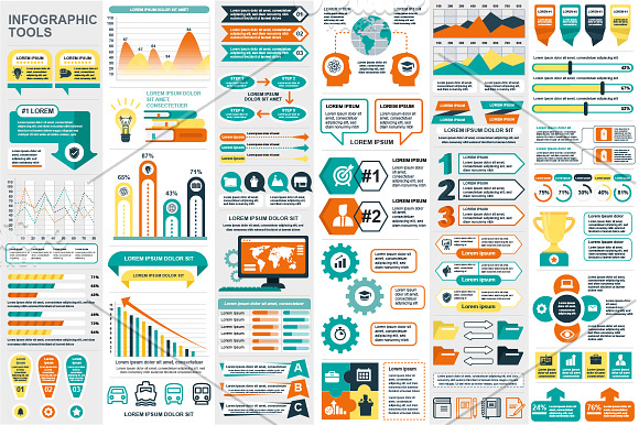 Infographic Elements Mega Bundle in Presentation Templates - product preview 5