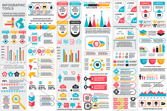 Infographic Elements Mega Bundle in Presentation Templates - product preview 7