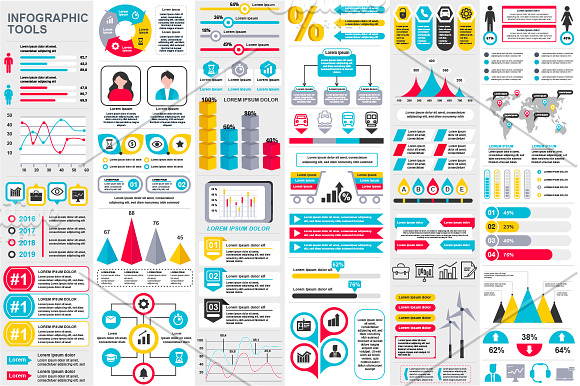 Infographic Elements Mega Bundle in Presentation Templates - product preview 14