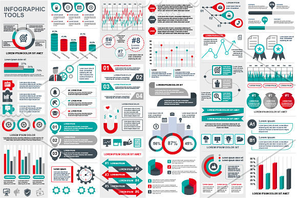 Infographic Elements Mega Bundle in Presentation Templates - product preview 16