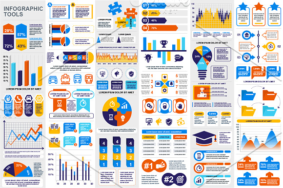 Infographic Elements Mega Bundle in Presentation Templates - product preview 20