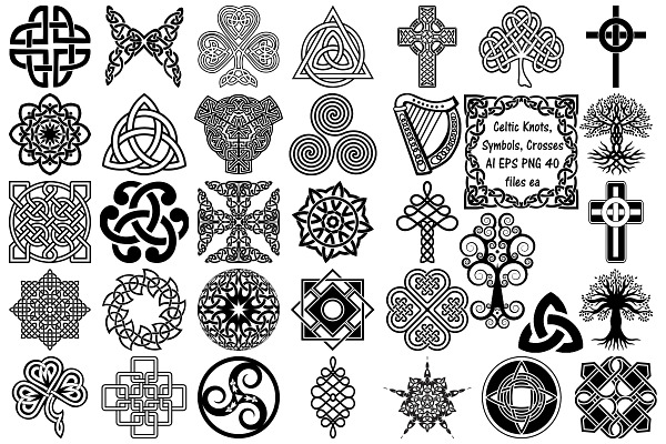 Celtic Symbols, Knots AI EPS PNG
