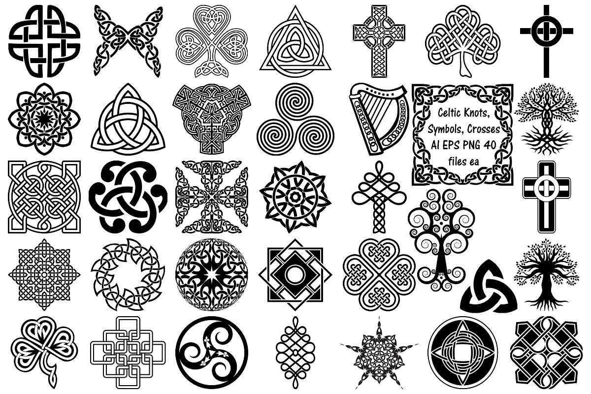 Celtic Symbols, Knots AI EPS PNG in Illustrations - product preview 8