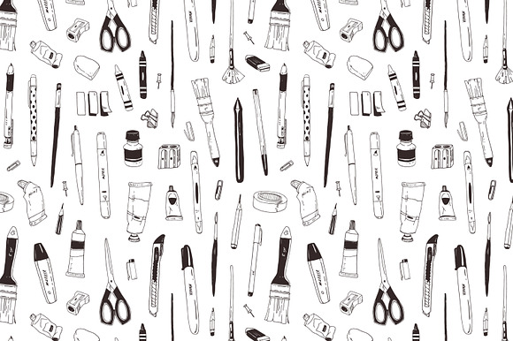 Stationery and painting supplies in Illustrations - product preview 7