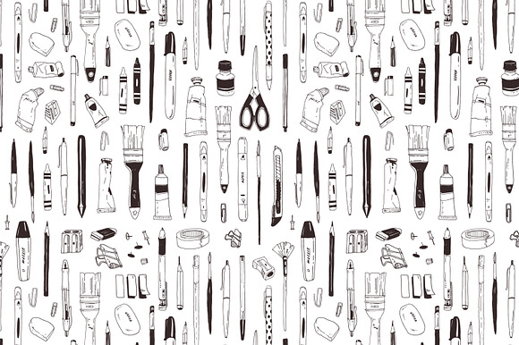 Stationery and painting supplies in Illustrations - product preview 10