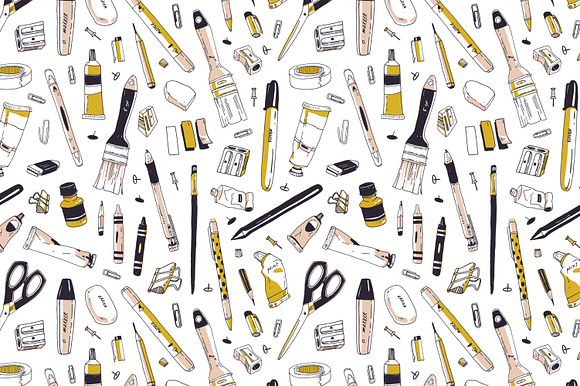 Stationery and painting supplies in Illustrations - product preview 15