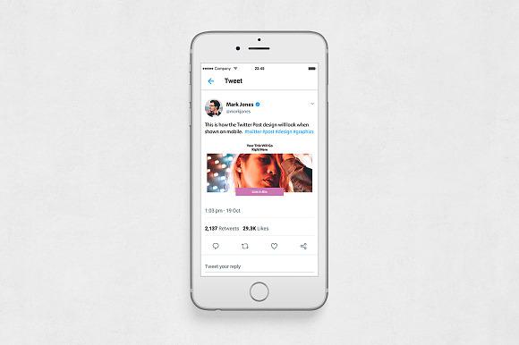 Neon Twitter Posts in Twitter Templates - product preview 5