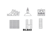Spain, Bilbao line travel skyline