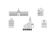 Spain, Oviedo line travel skyline
