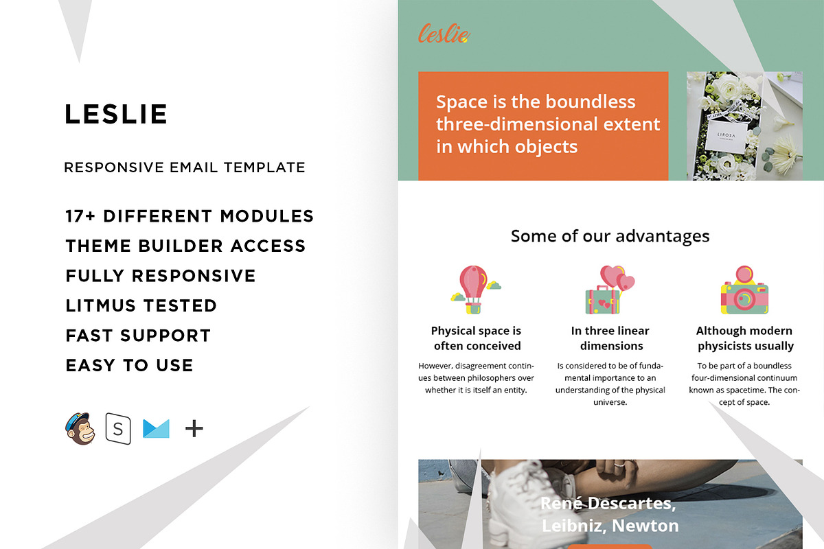 Leslie – Responsive Email template in Mailchimp Templates - product preview 8