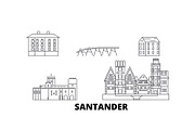 Spain, Santander line travel skyline