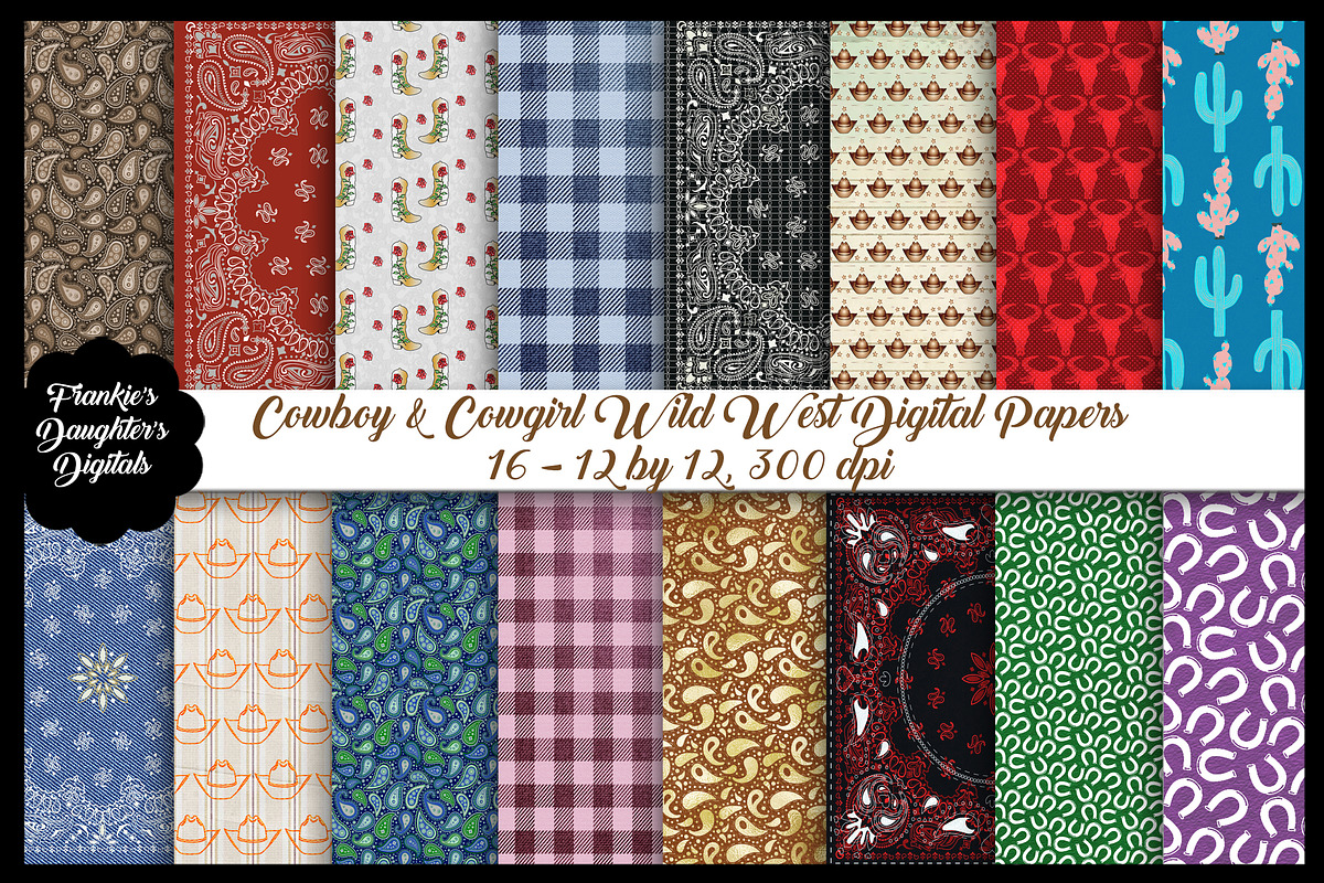 Cowboy/Cowgirl Wild West Papers in Patterns - product preview 8