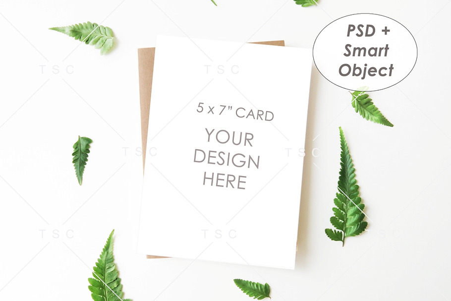 5" x 7" Card Mockup in Mockup Templates - product preview 8