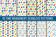 Time Mamagment Seamless Patterns