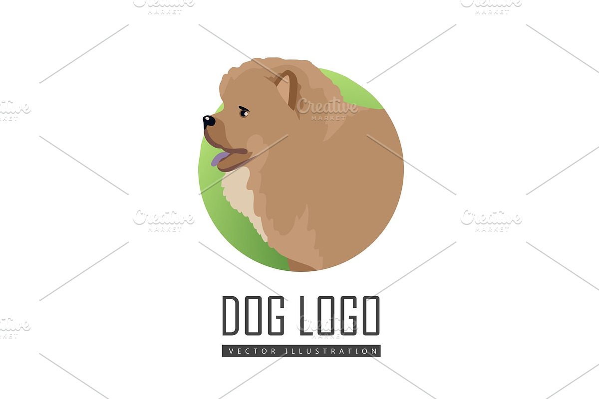 Dog Logo Vector Illustration Chow in Illustrations - product preview 8