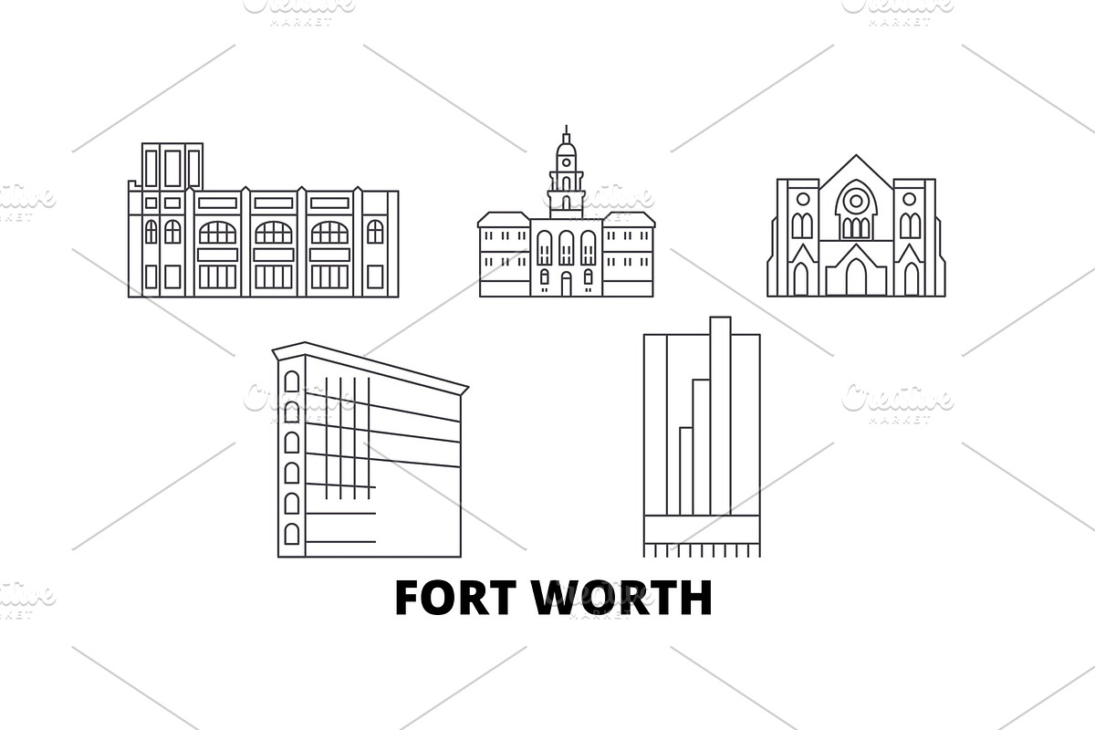 United States, Fort Worth line in Illustrations - product preview 8