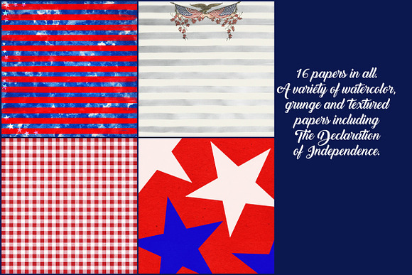 USA Patriotic 4th of July Papers in Patterns - product preview 2
